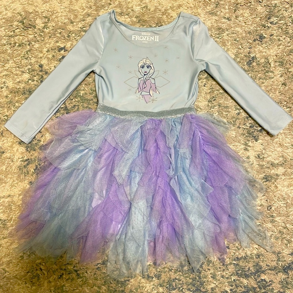 Disney Frozen II Ice Blue and Lavender Tutu Dress